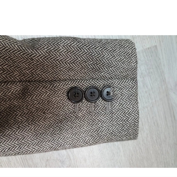 Banana Republic Women's Wool Work Office Blazer Brown Herringbone Pockets Size 2 - Picture 10 of 10